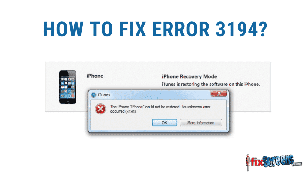 How To Fix Error 3194