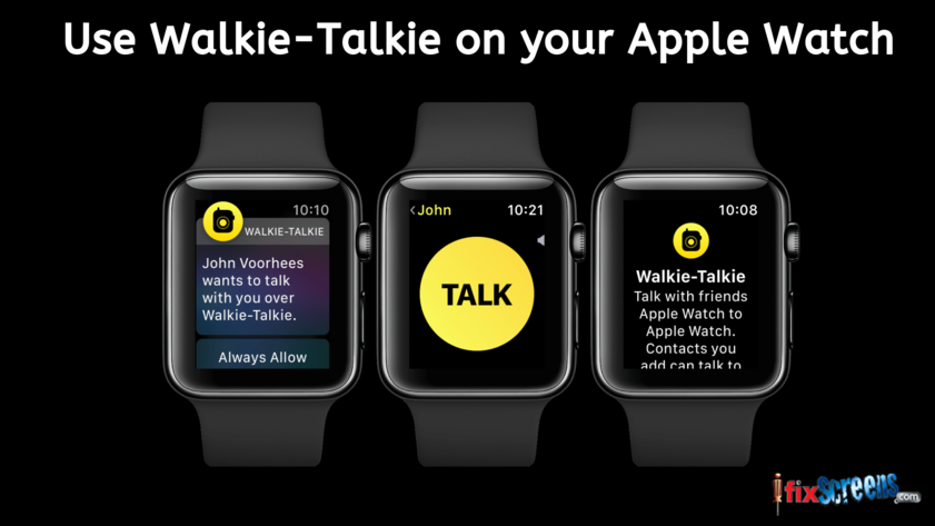 how do you walkie talkie on iwatch